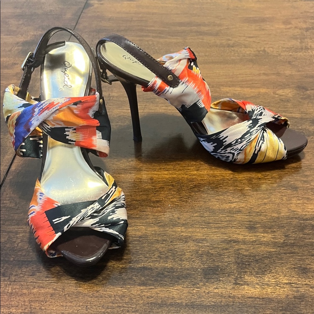 Qupid Multicolor Strappy Heels